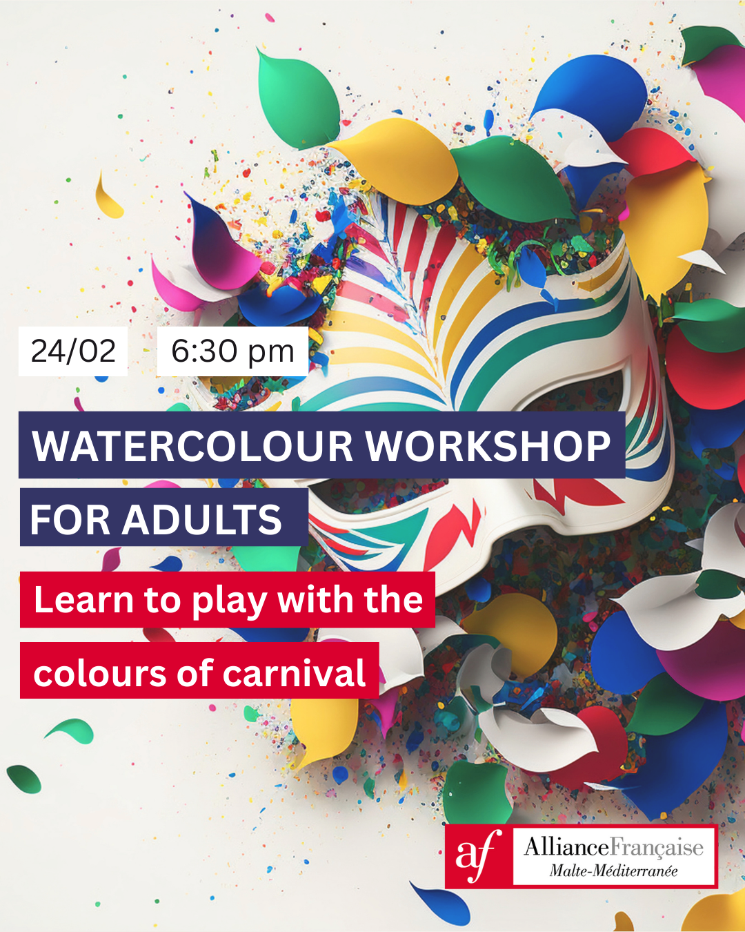 Watercolour workshop: Learn to play with the colours of carnival