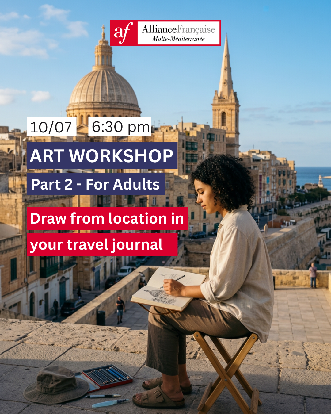 Art Workshop - part 2: Draw from location in your travel journal